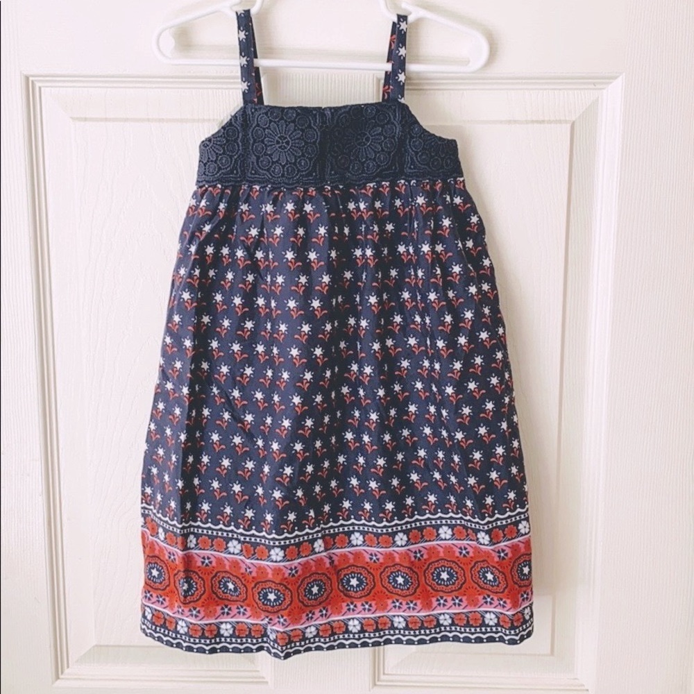 Crochet Print Tank Dress